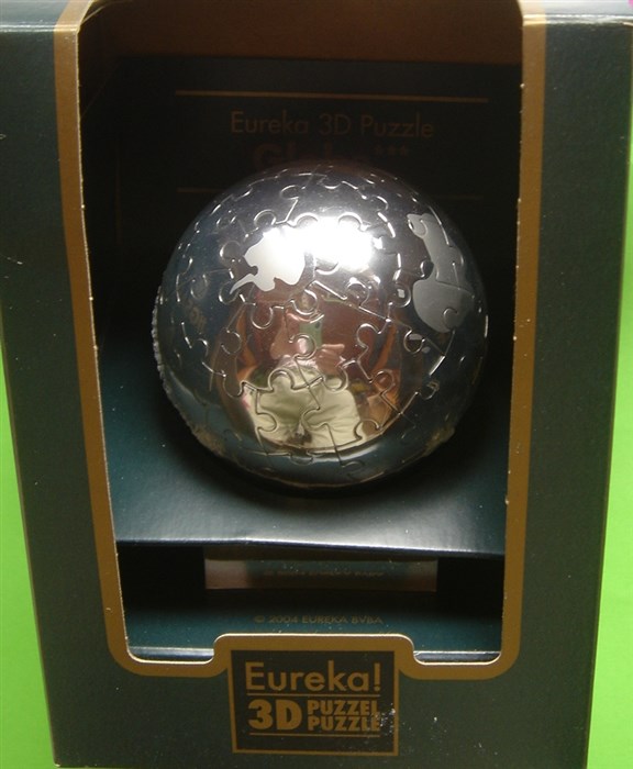 Globus puslespil i metal