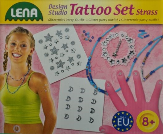 Tattoo sæt - Tatoveringer og halskæde