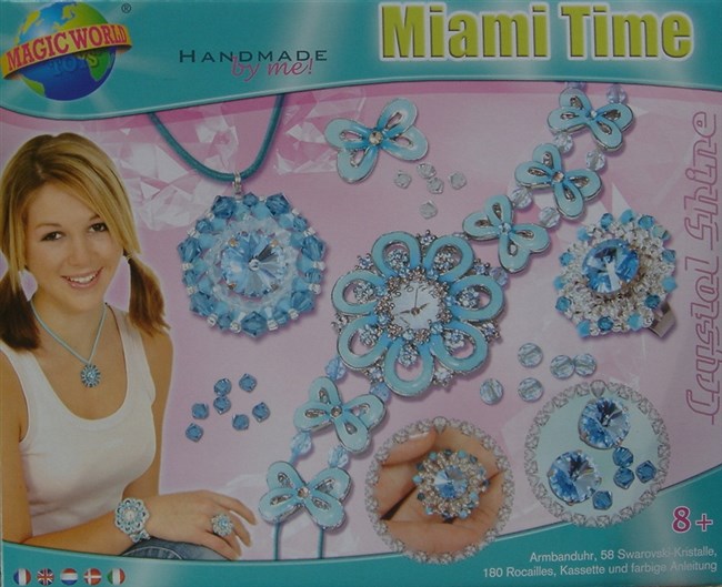 Ur samt smykker med Swarovski krystaller - Miami Time