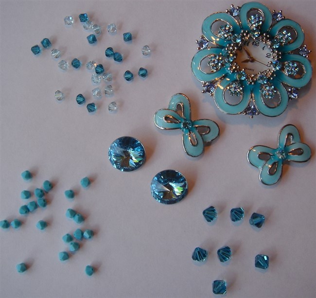 Ur samt smykker med Swarovski krystaller - Miami Time