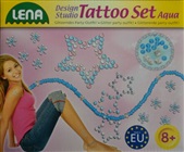 Tattoo sæt, Aqua - ankelkæde og tatoveringer