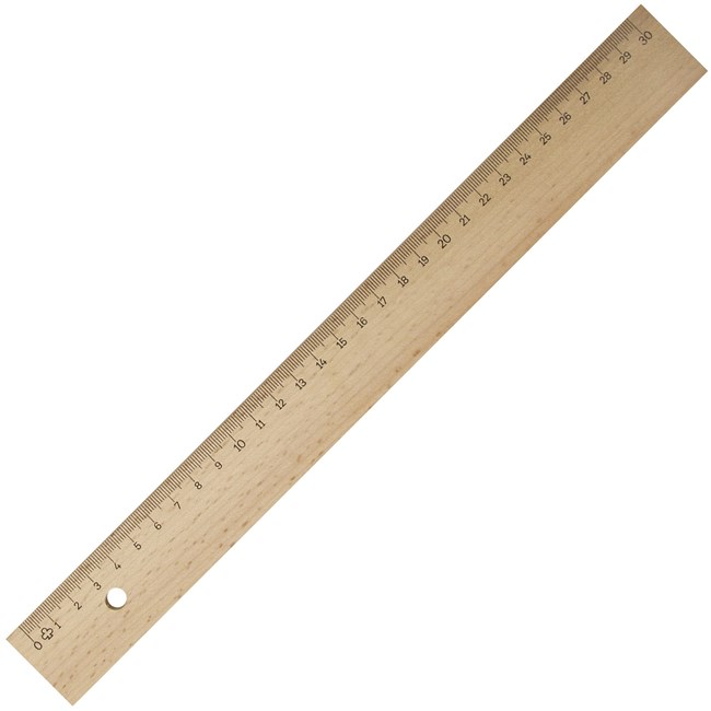 30 cm lineal i træ