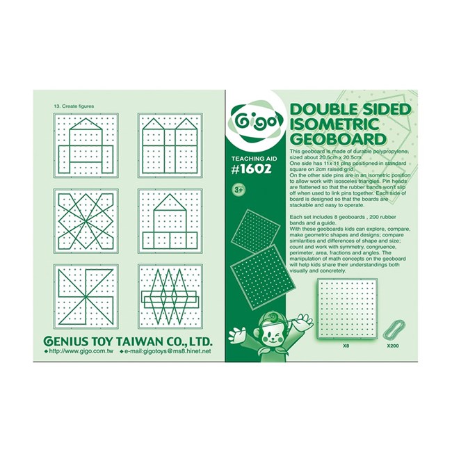 Dobbeltsidede plader til at lave geometriske figurer på - 10x10. Dobbeltsidede plader til at lave geometriske figurer på - 10x10.