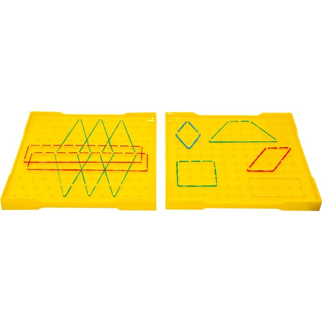 Dobbeltsidede plader til at lave geometriske figurer på - 10x10. Dobbeltsidede plader til at lave geometriske figurer på - 10x10.