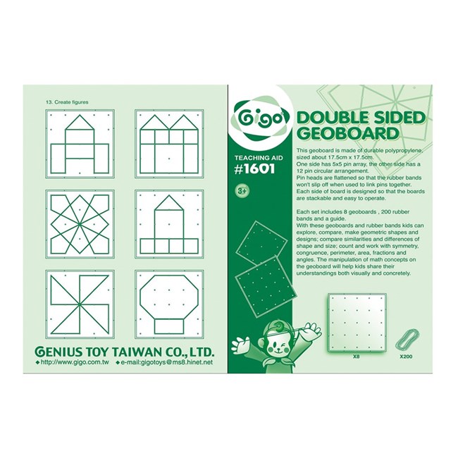 Dobbeltsidede plader til at lave geometriske figurer på - 5x5. Dobbeltsidede plader til at lave geometriske figurer på - 5x5.