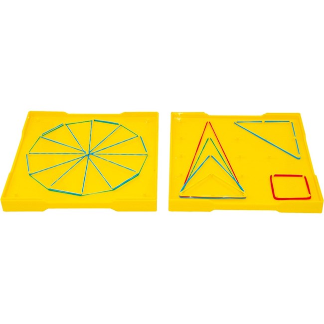Dobbeltsidede plader til at lave geometriske figurer på - 5x5. Dobbeltsidede plader til at lave geometriske figurer på - 5x5.
