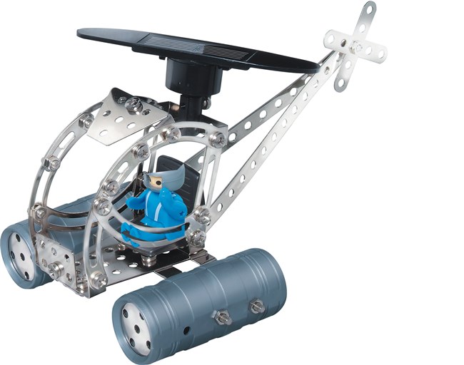 Eitech metalbyggesæt - Byg helikopter, fly eller båd med solcellepropel Eitech metalbyggesæt - Byg helikopter, fly eller båd med solcellepropel