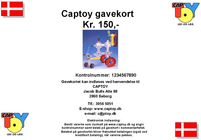 Gavekort på 150 kr