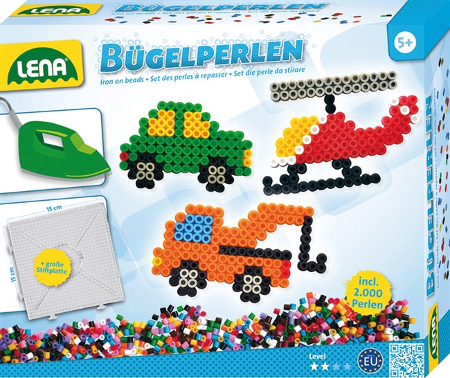 Lena 31501 - Strygejerns perler - biler og helikopter Lena 31501 - Strygejerns perler - biler og helikopter