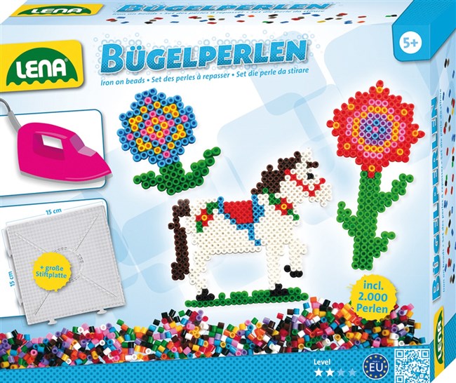 Lena 31503 - Strygejerns perler - blomster og heste Lena 31503 - Strygejerns perler - blomster og heste