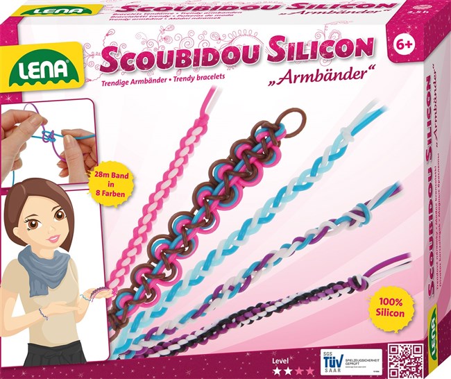 Lena 42223 - Scoubidou Silicon - Armbånd Lena 42223 - Scoubidou Silicon - Armbånd