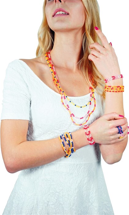Lena 42304 - Lav perle armbånd og halsbånd Lena 42304 - Lav perle armbånd og halsbånd