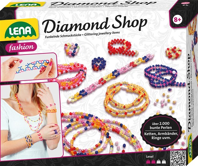 Lena 42328 - Lav perle armbånd og halsbånd