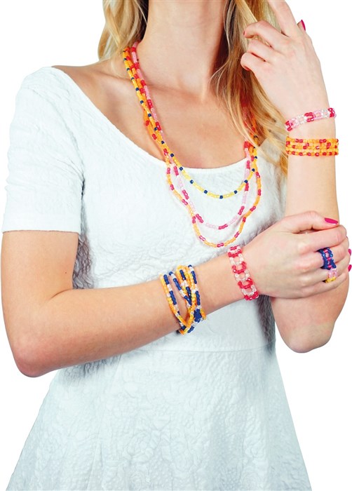 Lena 42328 - Lav perle armbånd og halsbånd - lille Lena 42328 - Lav perle armbånd og halsbånd - lille
