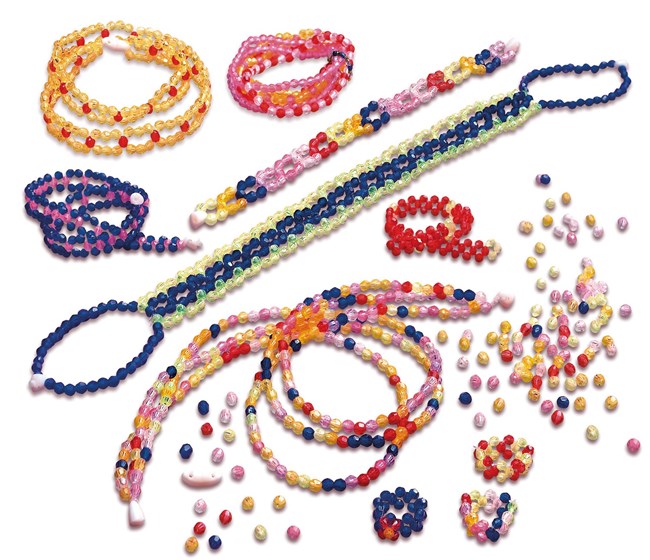 Lena 42328 - Lav perle armbånd og halsbånd - lille Lena 42328 - Lav perle armbånd og halsbånd - lille