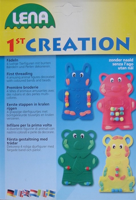 Pynt plader af dyrefigurer med bånd og perler Pynt plader af dyrefigurer med bånd og perler