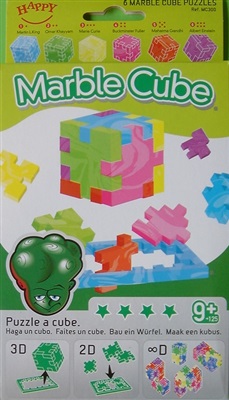 4 stk. Marble cube - 6&#x27;er pakke