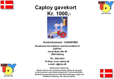 Gavekort p&#xE5; 1000 kr