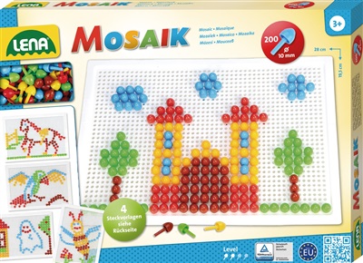 Lena 35608 - Mosaik Figurer - farvede, 10 mm