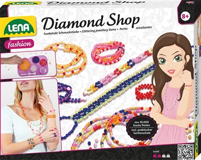 Lena 42304 - Lav perle armbånd og halsbånd
