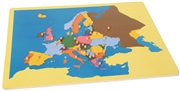 Europas lande som træ puslespil, 57x46x2cm