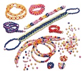 Lav arm- og halsbånd med perler - Lena 42328