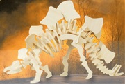 Stegosaurus dinosaur skelet i træ