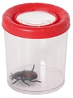 Stort insektglas med forstørrelsesglas/lup 